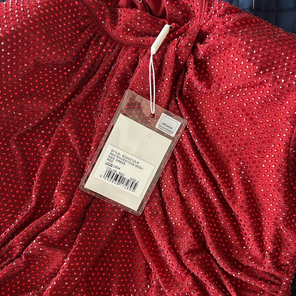 NWT Self Portrait Red Mesh Maxi Dresss - Picture 12 of 13
